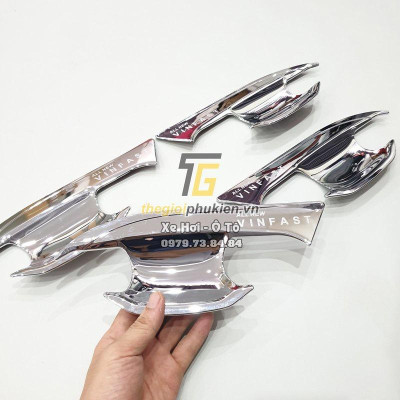 Bộ ốp tay nắm cửa, hõm cửa xe Vinfast Lux A2.0 mạ Crom