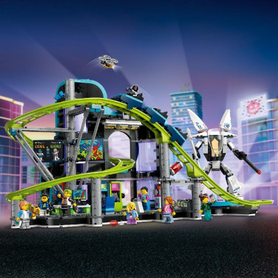 LEGO CITY 60421 Đồ Chơi Lắp Ráp Công Viên Tàu Lượn Siêu Tốc Robot World (986 chi tiết)