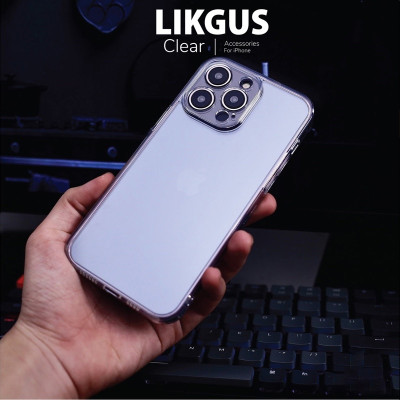 Ốp lưng chống sốc trong suốt bảo vệ camera cho iPhone 13 Pro Max / 13 Pro / iP 13 hiệu Likgus Camshield - Trang bị đệm khí 4 góc, viền TPU chống trầy xước, lưng PC cường lực chống sốc - Hàng nhập khẩu