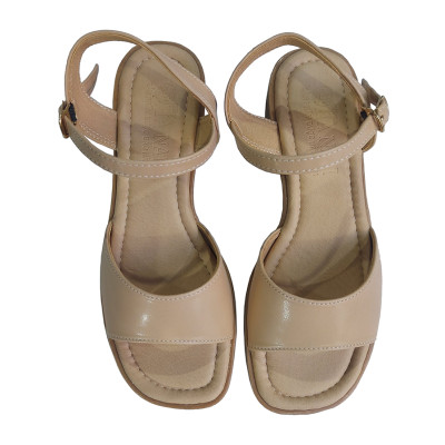 Giày Sandal Nữ Cao Gót HÀ NAM Da Bò Thật Thời Trang Cao Cấp 3cm DNU2179