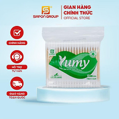 [Lố 12 túi] Tăm bông vệ sinh người lớn YUMY thân trúc [TB01-524] túi 100 que