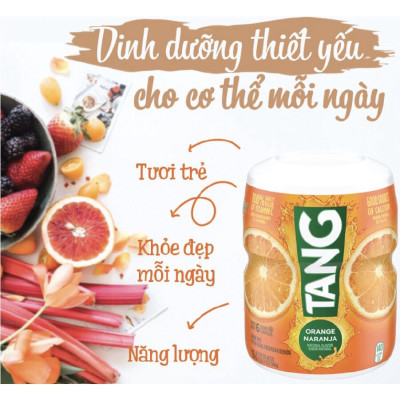 Bột pha nước Cam Tang Orange Naranja Mỹ - Bổ sung vitamin c, canxi - tăng sức đề kháng, sản xuất collagen, nhanh lành, chống oxy hóa - QuaTangMe Extaste