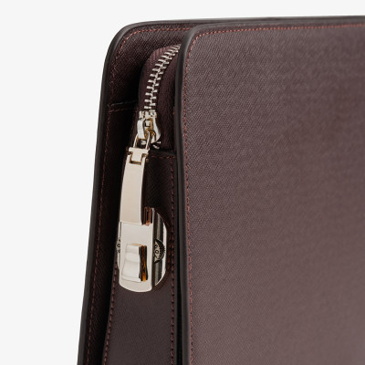 Clutch, Ví Cầm Tay Thời Trang Nam Khóa Số Da Bò Cao Cấp CK15 Nâu