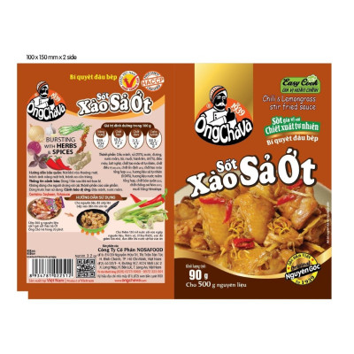 Lốc 15 Gói Sốt Xào Sả Ớt Ông Chà Và 90g (Chili & Lemongrass Stir Fried Sauce)
