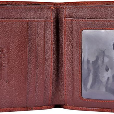 Ví Nam Da Cá Sấu Nguyên Con Kiểu Đứng Huy Hoàng HT2237 (12.5 x 10 cm) - Nâu Đỏ