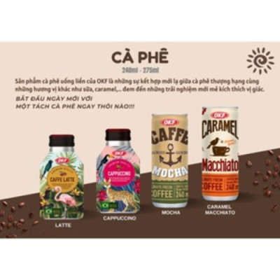 Cà phê Cappuccino OKF Hàn Quốc 275ML Brazil Arabica Beans
