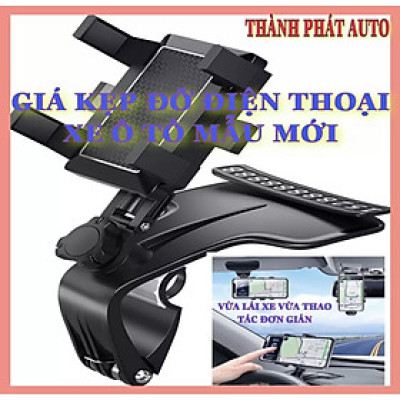Giá kẹp đỡ điện thoại xoay 360 độ chống rung gắn taplo tấm chắn nắng gương chiếu hậu xe ô tô, xe hơi