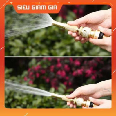 Bộ dây vòi xịt nước rửa xe, tưới cây . tăng áp 3 lần, loại 3m, 5m 206587 cút sập,nối nhựa+ tặng đai