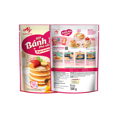 Combo 4 Gói Bột Bánh Rán Pha Sẵn Vị Truyền Thống Ajinomoto 200g/Gói