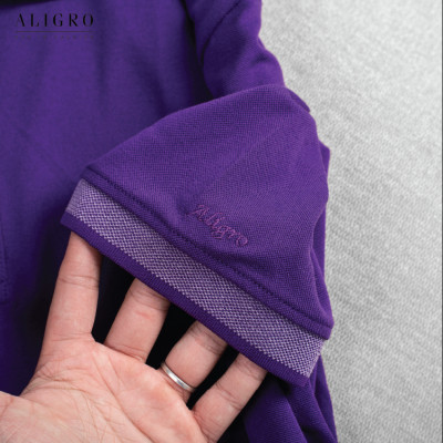 Áo phông polo nam trơn màu tím aligro ALGPLO27