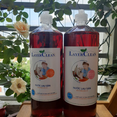 Nước Lau Sàn Hữu Cơ Layer Clean Chiết Xuất Từ Tinh Chất Trà Xanh - Hương Nước Hoa, Thể Tích: 1,25L
