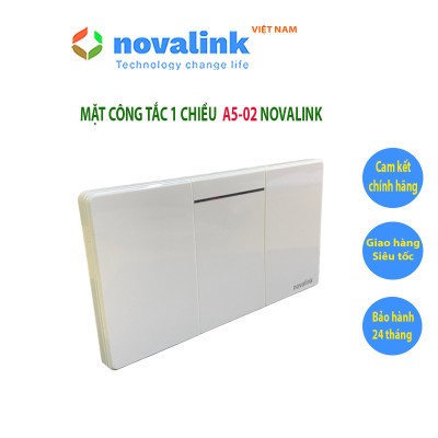 Mặt 1-2-3-4 công tắc điện tràn viền Novalink chính hãng, mặt nhựa chống cháy, lõi đồng dày 0.7mm. Bảo hành 24 tháng