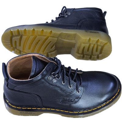 Giày boots nam cao cổ HÀ NAM da bò thật đế đốc tờ cao cấp DT2022