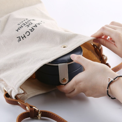 Hộp Đựng Trang Sức 2 Tầng Có Gương Sang Trọng, Chất Da PU Mềm Mại, Độ Bền Cao - Hàng Chính Hãng ( Màu ngẫu nhiên)