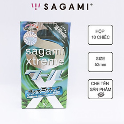 Bao cao su Sagami Spearmint - Hương bạc hà - H10 - Che Tên SP