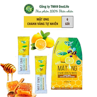 Bột Mật Ong Chanh Vàng Tự Nhiên OneLife (Hộp 6 gói)
