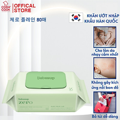 Khăn ướt Hàn Quốc Bebesup Zero 80 Tờ/ Gói Thương Hiệu Bebesup