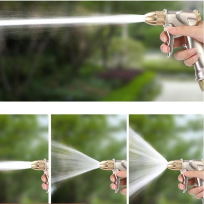  Bộ dây vòi xịt nước rửa xe, tưới cây . tăng áp 3 lần, loại 20m 206701 đầu đồng,cút,nối đen+ tặng đai