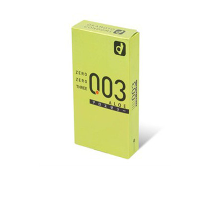 Bao Cao Su Okamoto 0.03 Cool Siêu mỏng Bóng Láng Mát lạnh Hộp 8 Cái 