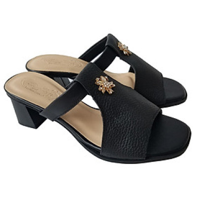 Dép Cao Gót Nữ BIGGBEN Da Bò Cao 7 Phân DCG103