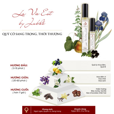 Set Tinh dầu nước hoa Pháp nữ La Vie Est by Jubilé Dạng lăn 12ml + Dạng xịt 5 ml Thơm Lâu, Sang Trọng, Quyến Rũ