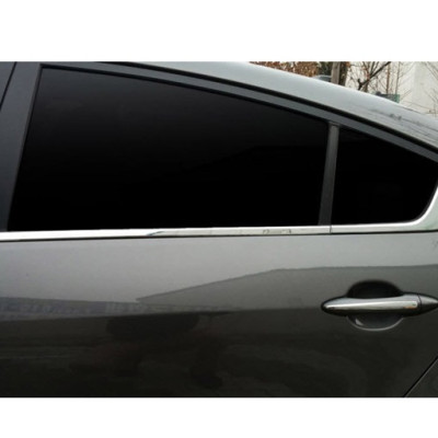 Bộ nẹp viền cong kính, chân kính INOX dành cho xe KIA Cerato 2016-2019