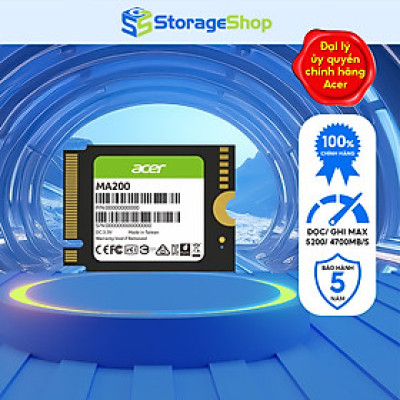 Ổ cứng SSD Acer MA200 M.2 2230 PCIe Gen4 x4 NVMe 1.4, tốc độ đọc/ghi 5200MB/s và 4700MB/s - Bảo hành 5 năm Hàng chính hãng