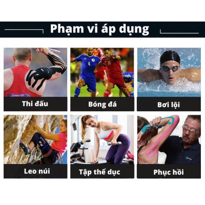 1 Cuộn 2,5cm x 5m Băng Keo Thể Thao Chất Thun Co Giãn Hỗ Trợ Cơ Bắp, Khớp (Kinesiology Tape) - Giao Màu Ngẫu Nhiên