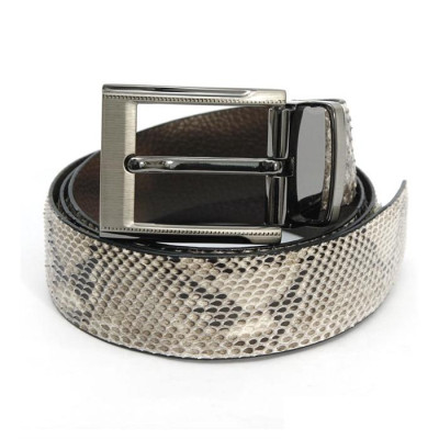 HP4306-07-10-45 - Thắt lưng nam da trăn Huy Hoàng 3,5P đầu kim màu da nguyên thủy, đen, trắng, nâu