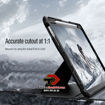 Bao da xoay 360 độ cho iPad Pro 11 2022 M2 chính hãng Nillkin Bumper SnapSafe có ngăn đựng bút - Hàng chính hãng