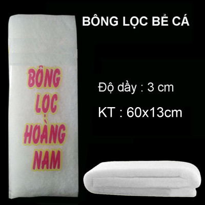 4 Bông Lọc Bể Cá Hoàng Nam Trắng 60x13cm - Vật Liệu Lọc Nước Hồ Cá Cao Cấp
