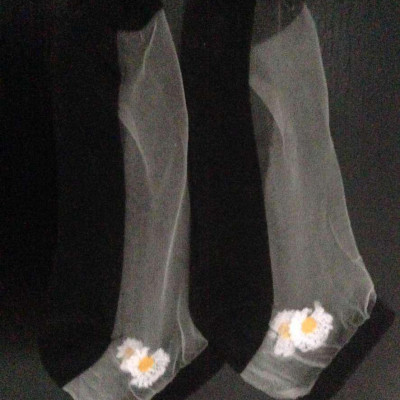 Combo 10 Đôi Tất Nữ/ Vớ Nữ Hoa Cúc Dễ Thương, Lưới Mỏng thông hơi thoáng khí khử mùi mix màu ngẫu nhiên