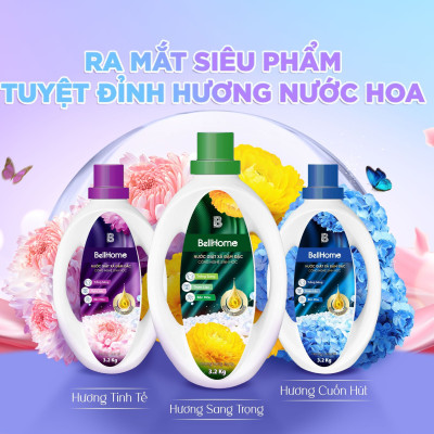 Nước Giặt Xả Công Nghệ Sinh Học Bell Home Hương Tinh Tế 3,2KG