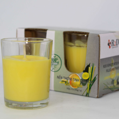 Nến Thơm Tinh Dầu, Sả Chanh, Tinh Dầu Sả Chanh, Chính Hãng Từ  Shop R2D, Thành Phần Tự Nhiên, Lành Tính.