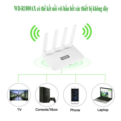 Bộ phát wifi6 tốc độ cao WR1800K, router wifi6 băng tần kép mesh tốc độ cao lên đến AX1800 Mbps khả năng xuyên mạnh mẽ - Hàng chính hãng/ Hàng nhập khẩu