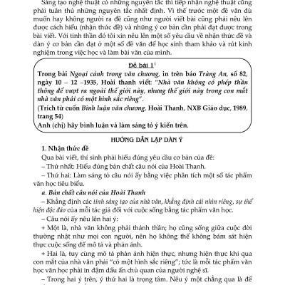 Bồi Dưỡng Học Sinh Giỏi Phát Triển Kĩ Năng Làm Bài Văn Trung Học Phổ Thông