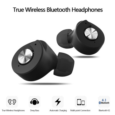 Tai nghe Bluetooth 4.1 In-ear Stereo Deep Bass không dây Yuer True 