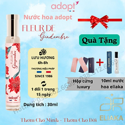 Nước hoa thùy tiên,nước hoa nữ chính hãng adopt Fleur De Gingembre hương tươi mát thơm lâu dung tích 30ml