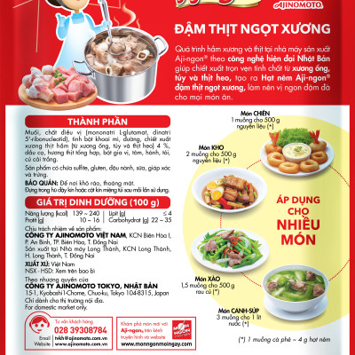 Gói Hạt Nêm Aji-ngon Heo 900g/Gói