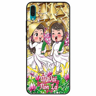 Ốp lưng in cho Huawei Y7 Pro 2019 Mẫu Đôi Bạn Áo Dài