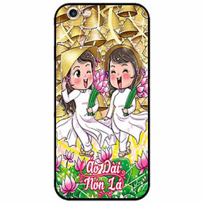 Ốp lưng in cho Iphone 6/ 6s Mẫu Đôi Bạn Áo Dài