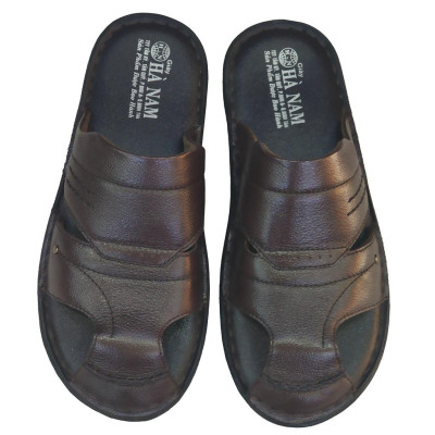 Dép Bít Mũi Nam Da Bò Thật TiTi ĐÔ Cao Cấp GSB2084d