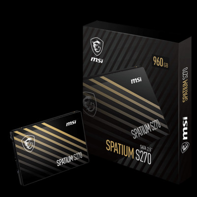 Ổ cứng SSD MSI SPATIUM S270 | Kết nối SATA III | 2.5 Inch | Read 500MB/s - Write 450MB/s | Bảo hành 3 năm | Hàng Chính Hãng