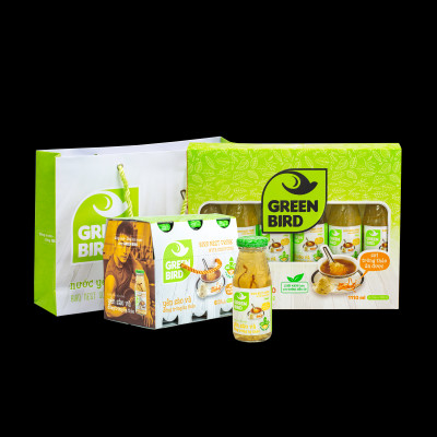 Lốc Green Bird - Nước Uống Bổ Dưỡng Yến Sào Và Đông Trùng Hạ Thảo - (6chai*185ml)
