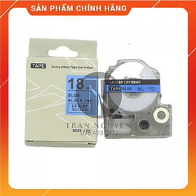 Nhãn in Tepra SC18BW (LC-5LBP) - Chữ đen nền dương 18mm x 8m - Hàng nhập khẩu