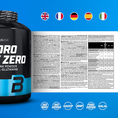 Hydro Whey Zero BioTech USA (82 serving - 4lbs) - Sữa tăng cơ bắp Whey Protein Hydrolyzed