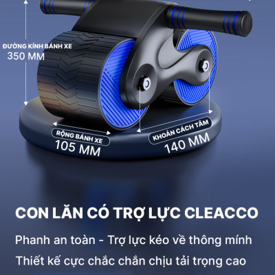 Con Lăn Trợ Lực Bảo Hành 12 Tháng Con Lăn Tập Bụng Có Trợ Lực Thiết Kế Bánh Xe Rộng Êm Ái Chắc Chắn Cleacco Boro Sport