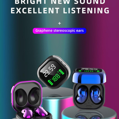 CINCATDY Tai Nghe Bluetooth Earbuds Gaming Headset True Wireless Headphone Dock Sạc có Led Báo Pin Kép S6 PLUS