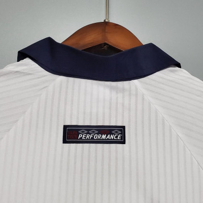 Áo Bóng Đá Retro Tuyển Anh 1998 Dài Tay - Sân Nhà bản cao cấp vải Cotton Polyester