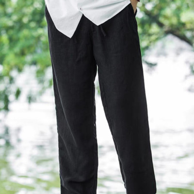 quần nam đũi linen đi biển